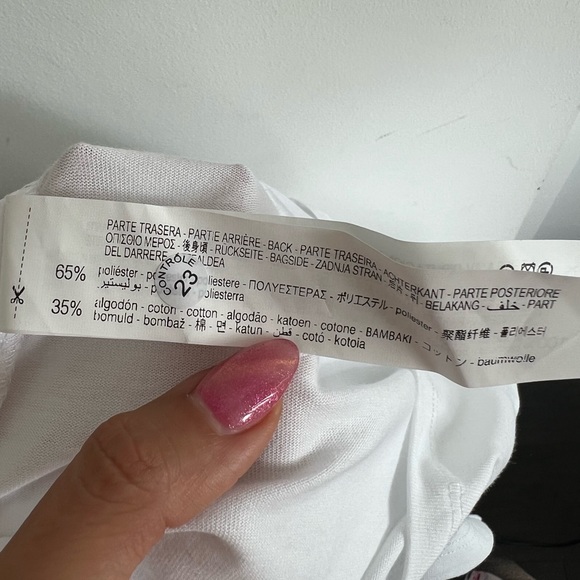 Zara Life white t shirt with pleaded back - Picture 4 of 4